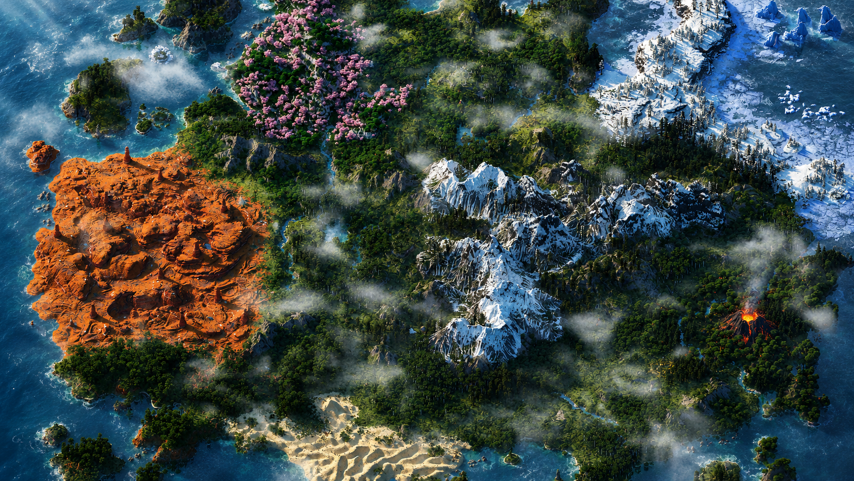 World map flyover